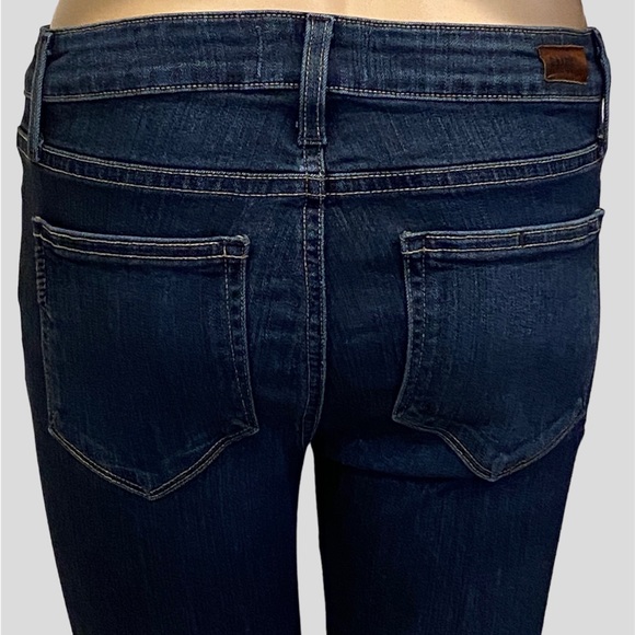 Women's Paige Verdugo Mid-Rise Dark Wash Cropped Skinny Ankle Jeans Size 27 EUC - Picture 6 of 8